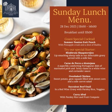 Afrikaans Kos, Swakopmund, Namibia, Delicious, Decemeber, Sunday Lunch