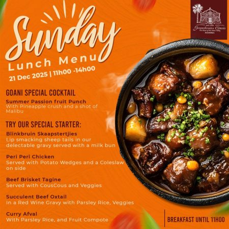 Afrikaans Kos, Swakopmund, Namibia, Delicious, Decemeber, Sunday Lunch