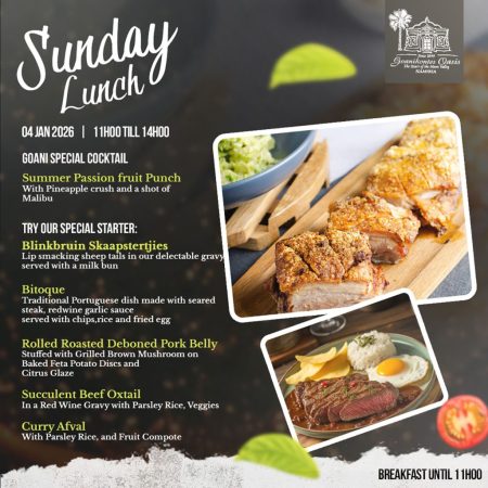 Afrikaans Kos, Swakopmund, Namibia, Delicious, January, Sunday Lunch